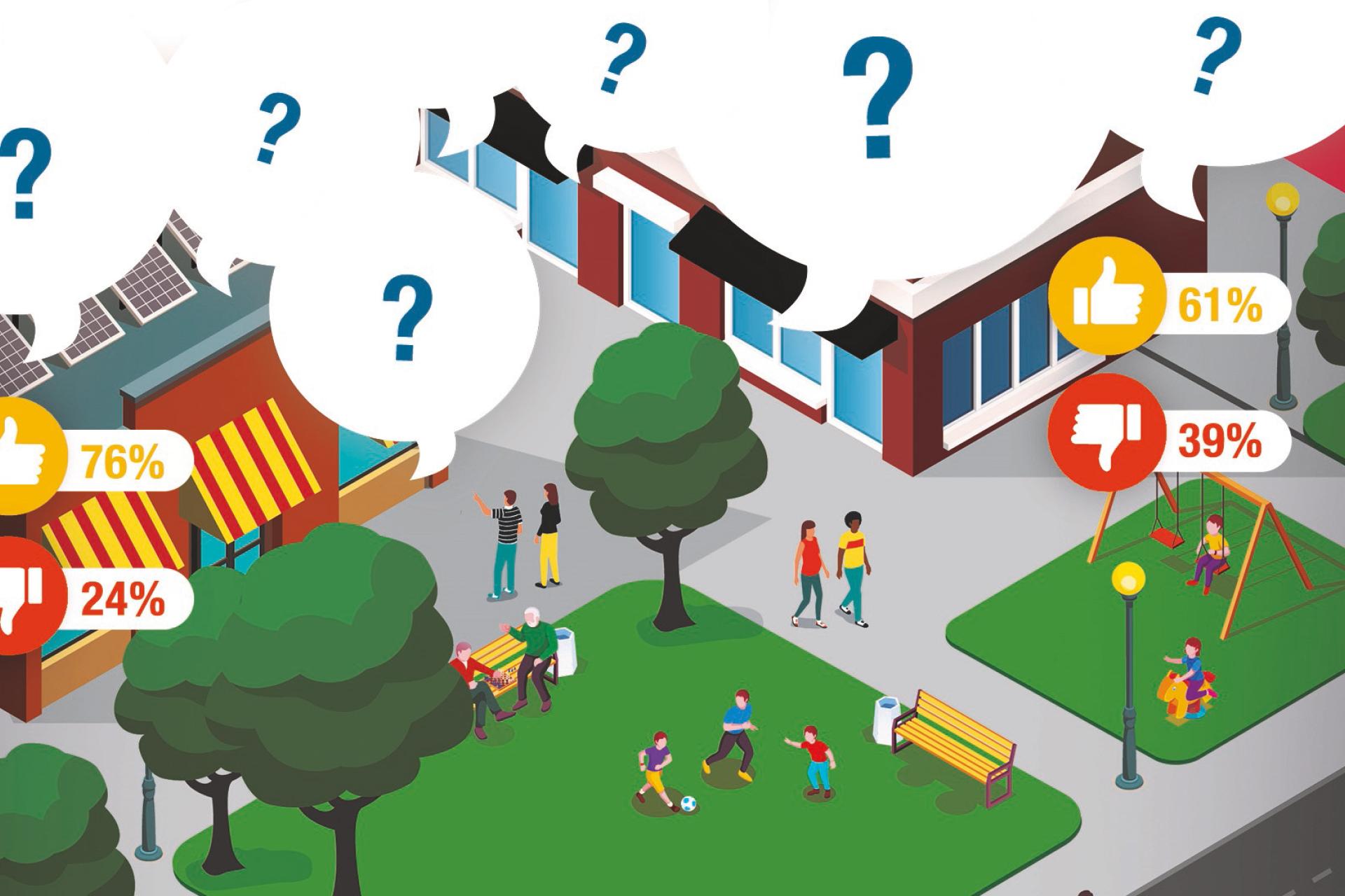 illustratie woonwijk