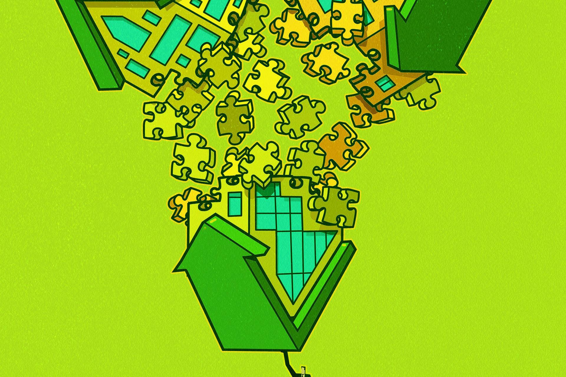 Illustratie circulair bouwen