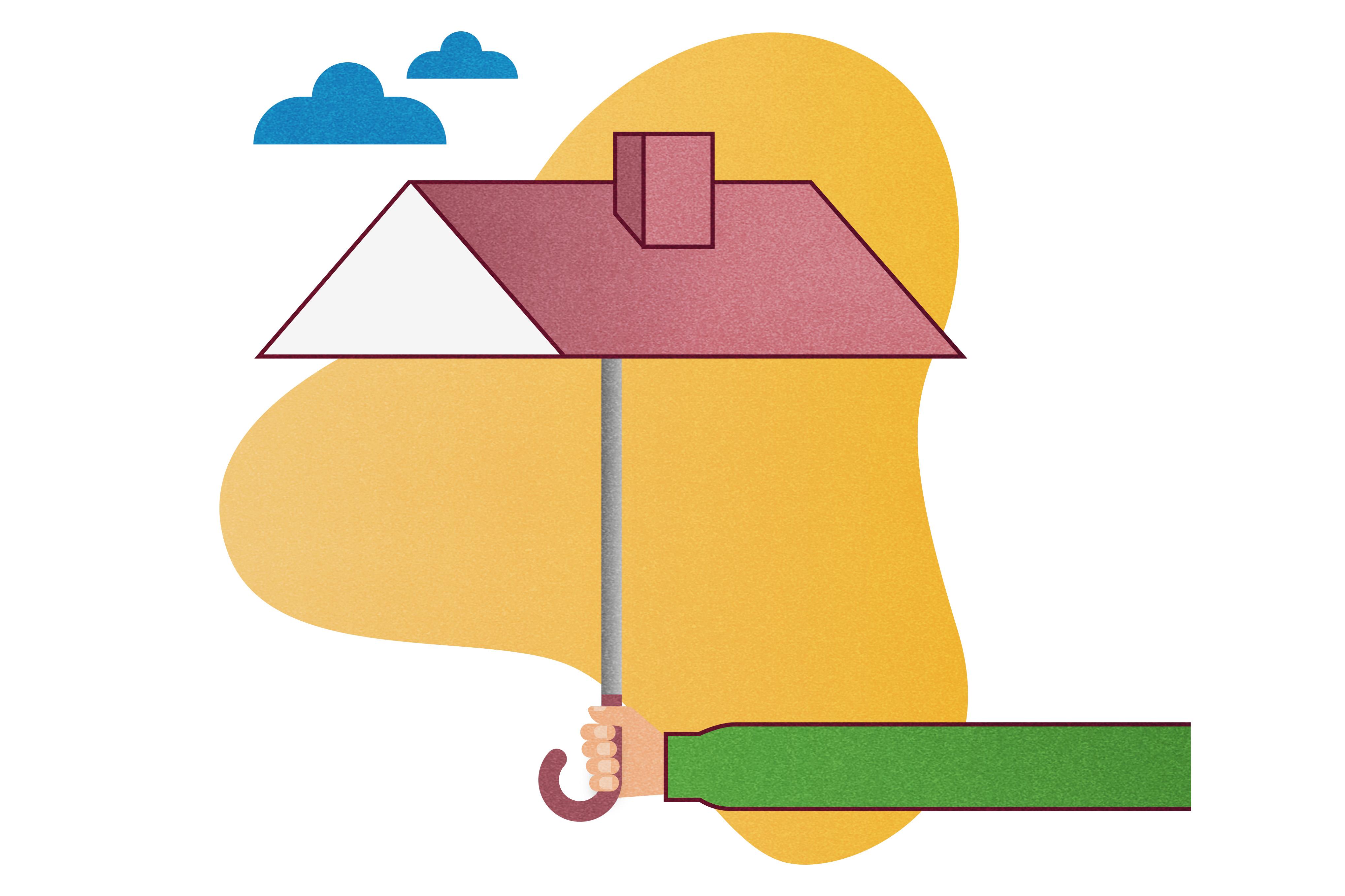 Tijdelijk onderdak - illustratie Wolter Top