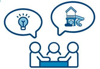 Illustratie buurt overleg