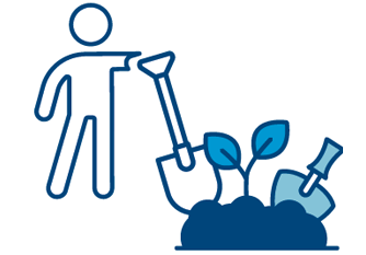 Illustratie buurttuintje