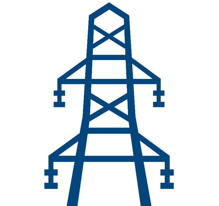 Illustratie elektriciteitsmast